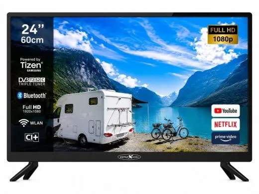Reflexion LED241IBTZ 24 Zoll Smart TV – Full HD Fernseher mit Tizen, WLAN & Bluetooth f�r Wohnmobil, Caravan und Camper