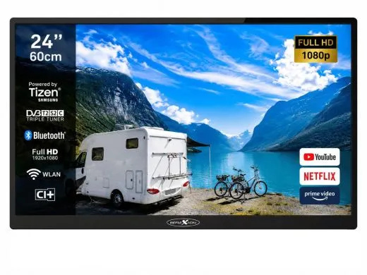 Reflexion LED241IBTZ 24 Zoll Smart TV – Full HD Fernseher mit Tizen, WLAN & Bluetooth f�r Wohnmobil, Caravan und Camper