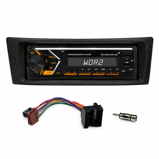 Autoradio mit Blende kompatibel mit Renault Megane I Megane Scenic I schwarz