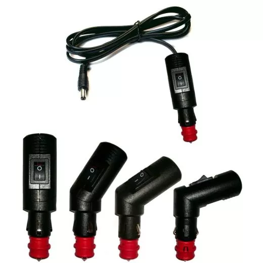 KFZ-Adapter 12V DC Zigarettenanznder-Kabel Knickbar mit An- / Ausschalter