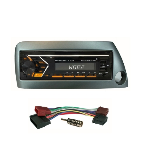 AUTORADIO mit USB SD MP3 Bluetooth UKW RDS kompatibel mit Ford KA 1996>2008/ Blende silber