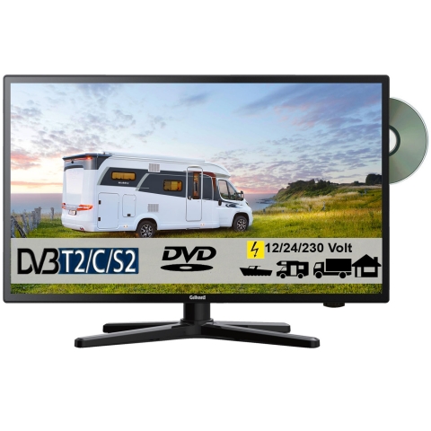 Gelhard GTV2482PBT LED 24 Zoll Wide Screen TV DVD DVB/S/S2/T2/C 12/24/230 Volt