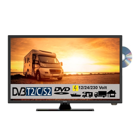 Gelhard GTV2483 mit PVR Bluetooth LED 24 Zoll Wide Screen TV DVD DVB/S/S2/T2/C 12/24/230 Volt