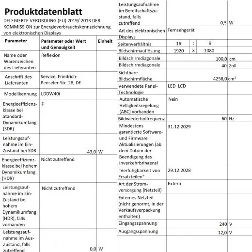 Reflexion LDDW40i LED-Fernseher (100,00 cm/40 Zoll, Full HD, Smart-TV, DC IN 12 Volt / 24 Volt, Netzteil 230 Volt, Fernseher f�r Wohnwagen, Wohnmobil, Camping, Caravan, mit integriertem DVD-Player)