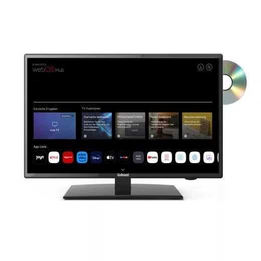 Gelhard GTV1956 + Soundbar LED Smart TV mit DVD und Bluetooth DVB-S2/C/T2 f�r 12V u. 230Volt WLAN