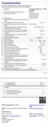 REFLEXION LDDX32IBT_Black mit Standfu� Smart LED Fernseher webOSHub, 80 cm/32 Zoll, Rahmenloser Camping/Boot/LKW TV, 12/24/230 Volt, Full HD, Bluetooth, WLAN