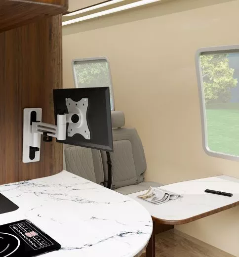 Fernseher / Monitor Wandhalterung - Schwenkarm mit zwei Gelenken - bis 32 Zoll - Verriegelbar