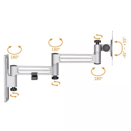 Fernseher / Monitor Wandhalterung - Schwenkarm mit drei Gelenken - bis 32 Zoll - Verriegelbar