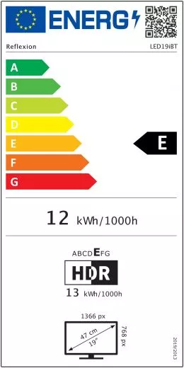 Reflexion LED19iBT 19Zoll, HD Ready, Smart TV mit LG webOSHub (DVB-T2/S2/C, HDMI, CI+, Bluetooth, WLAN, 12V/230V)