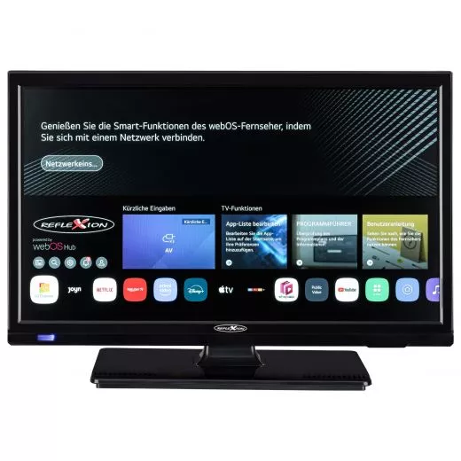 Reflexion LED19iBT 19Zoll, HD Ready, Smart TV mit LG webOSHub (DVB-T2/S2/C, HDMI, CI+, Bluetooth, WLAN, 12V/230V)
