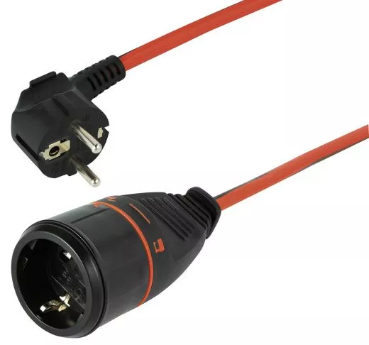 Kabeltrommel mit Verriegelungssystem – Schutzkontakt Verl�ngerungskabel H05VV-F 3�1,5 mm� – 12 kg Zugkraft, robust & sicher