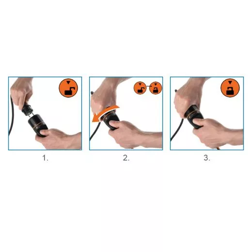 Kabeltrommel mit Verriegelungssystem – Schutzkontakt Verl�ngerungskabel H05VV-F 3�1,5 mm� – 12 kg Zugkraft, robust & sicher