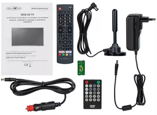 Reflexion LDDX19IBT Black Smart TV mit int. DVD-Laufwerk f�r Caravan 12/24/230 Volt