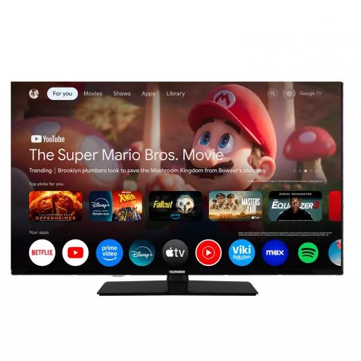 Telefunken D43U980B2CW Smart TV 43 Zoll Google TV Fernseher schwarz
