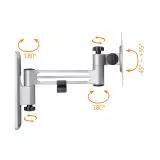 Fernseher / Monitor Wandhalterung - Schwenkarm mit zwei Gelenken - bis 32 Zoll - Verriegelbar