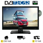 Reflexion LDDW160 LED-TV 15,6 Zoll Fernseher DVD DVB-S2-T2-C Full HD 12/230 Volt