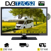 Gelhard GTV2242I LED Fernseher 22 Zoll DVB/S/S2/T2/C, DVD, USB, 12V 230 Volt
