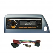 AUTORADIO mit USB SD MP3 Bluetooth UKW RDS kompatibel mit Ford KA 1996>2008 / Blende blau-metallic