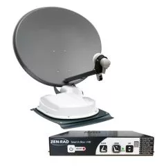 CarSat60Alu Anthrazit vollautomatische Satellitenanlage mit 60cm Spiegel