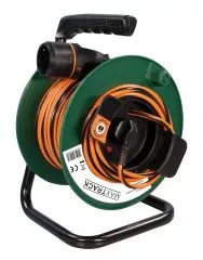 Kabeltrommel mit Verriegelungssystem – Schutzkontakt Verlngerungskabel H05VV-F 31,5 mm – 12 kg Zugkraft, robust & sicher