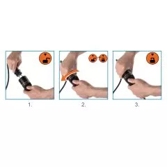 Kabeltrommel mit Verriegelungssystem – Schutzkontakt Verlngerungskabel H05VV-F 31,5 mm – 12 kg Zugkraft, robust & sicher